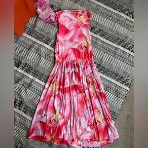 Floral Pink Maxi Dress